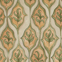 Zephyr Printed Cotton Moss Roman Blinds