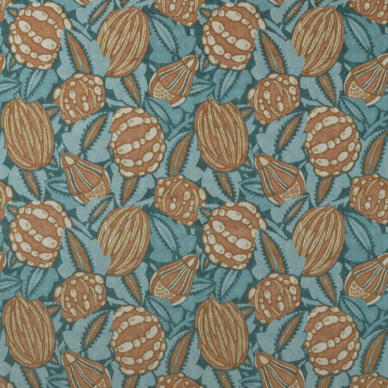 Zenith Terracotta Azul Curtains