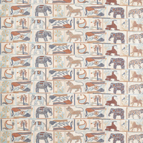 Kantha Azul Paprika Curtains
