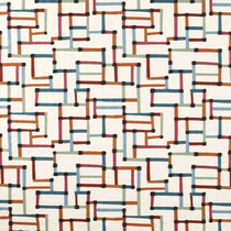 Lineas Spice Terracotta Midnight Curtains