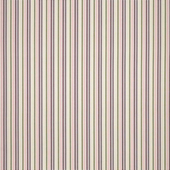 Grove Stripe Raspberry Plum Olive Fabric by the Metre