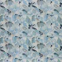 Flores Embroidery Indigo Sky Pebble Bed Runners