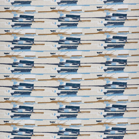 Zeal II Indigo Julip Sky Stone Curtains