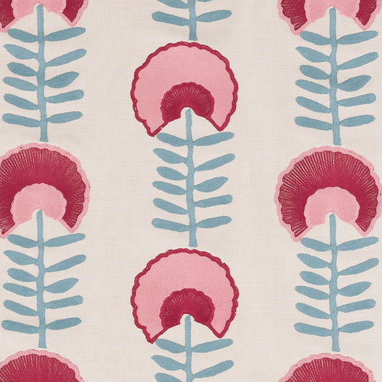 Scandi Floral Rosso Curtains