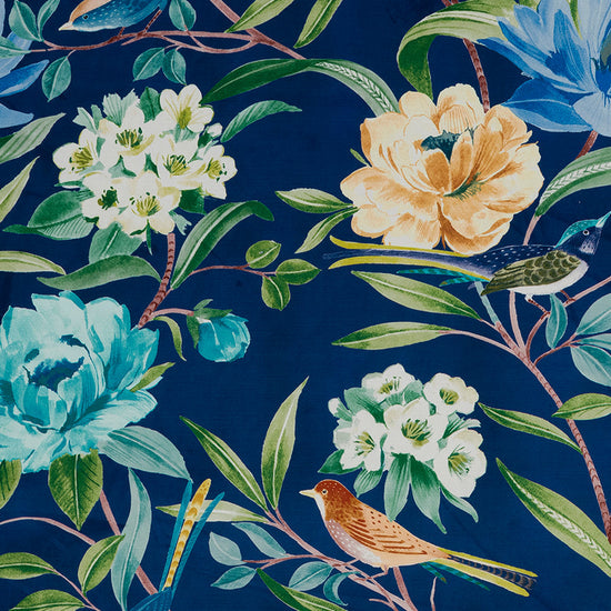 Shangri La Navy Curtains