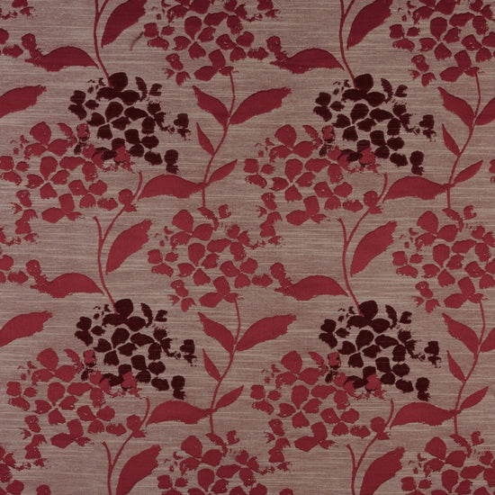 Hydrangea Cranberry Fabric by the Metre