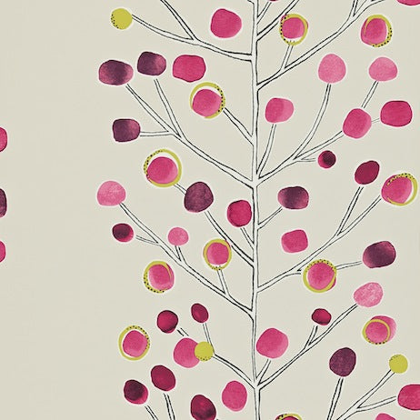 Berry Tree Mink Plum Berry and Lime Wallpapers