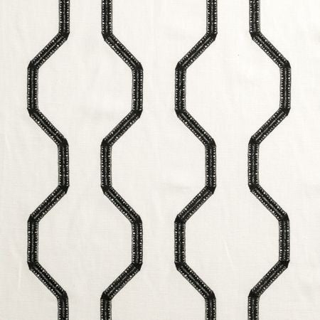 BW1012 Embroidery Black and White Apex Curtains