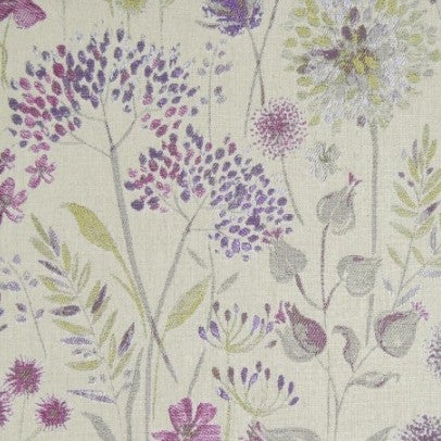 Flora Linen Heather Curtains