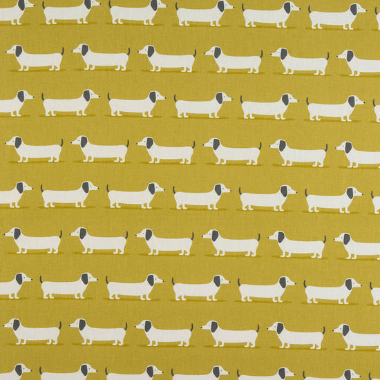 Hound Dog Ochre Fabric by the Metre