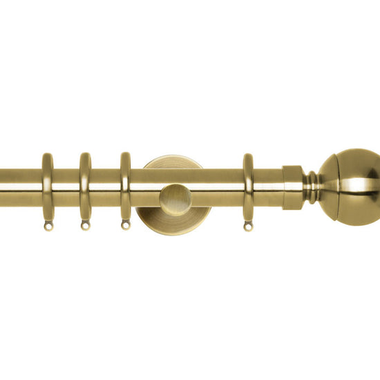 Ball Spun Brass Curtain Poles