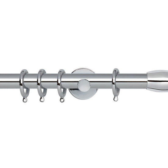 Bullet Chrome Curtain Poles