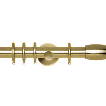 Bullet Spun Brass Curtain Poles