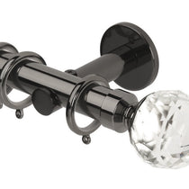 Clear Crystal Black Nickle Curtain Poles