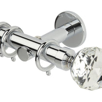 Clear Crystal Chrome Curtain Poles