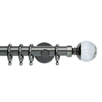 Clear Pumpkin Black Nickle Curtain Poles