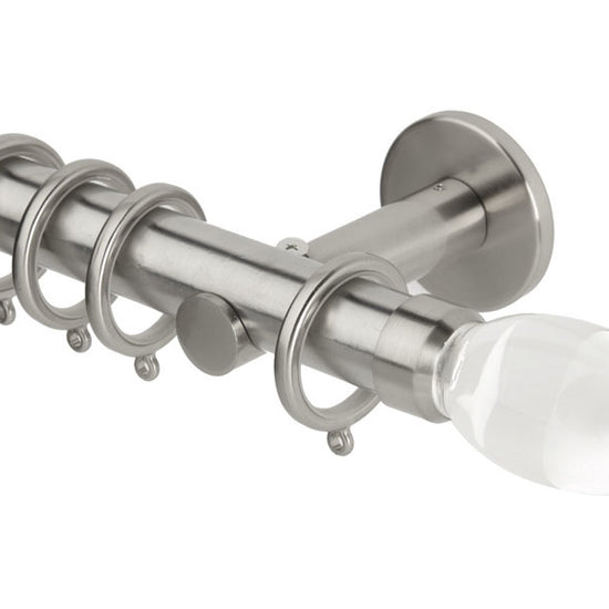 Clear Teardrop Stainless Steel Curtain Poles