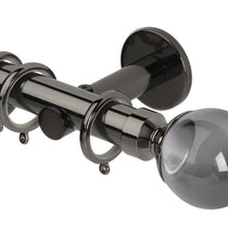 Grey Ball Black Nickle Curtain Poles