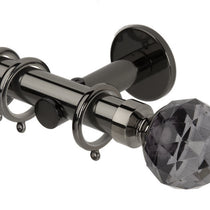 Grey Crystal Black Nickle Curtain Poles