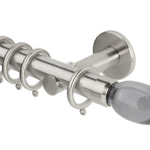 Grey Teardrop Stainless Steel Curtain Poles