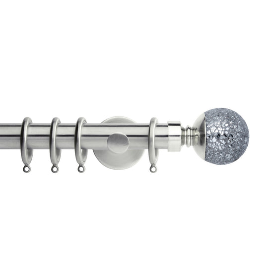 Mosaic Ball Stainless Steel Curtain Poles
