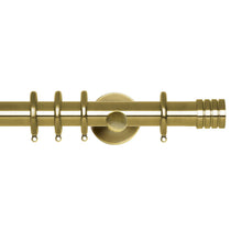 Stud Spun Brass Curtain Poles