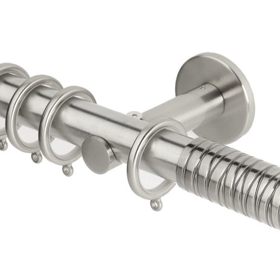 Wired Barrel Stainless Steel Curtain Poles