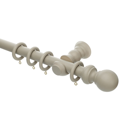 Cafe Latte Wooden Curtain Poles