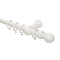 Linen White Wooden Curtain Poles