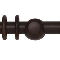 Dark Oak Wooden Curtain Poles