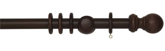 Dark Oak Wooden Curtain Poles