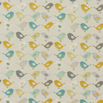 Birds Ochre Curtains