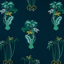 Jungle Palms Navy Box Seat Covers