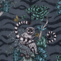 Lemur Navy Velvet Apex Curtains