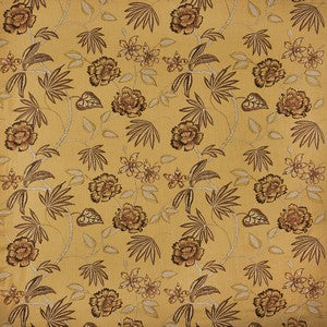 Lotus Flower Umber Fabric by the Metre