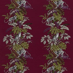 Monkeying Around Cranberry Tablecloths