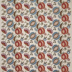 Figs And Strawberrys Indigo Embroidery Curtain Tie Backs