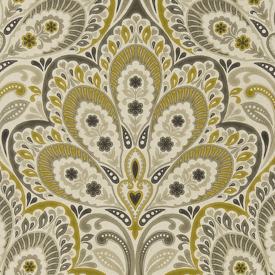 Persia Charcoal/Ochre Fabric by the Metre