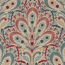 Persia Denim Raspberry Curtains