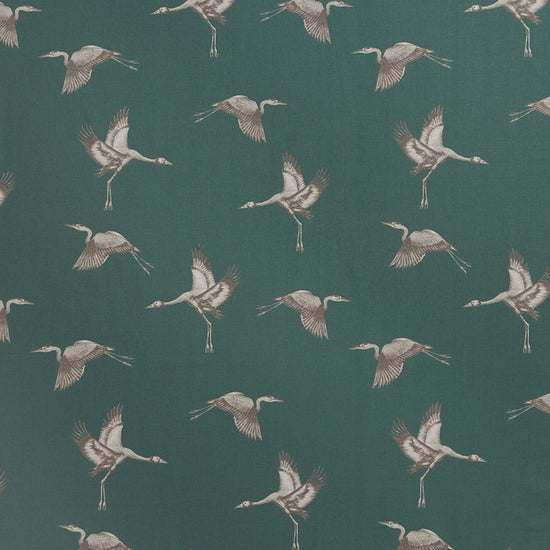 Cranes Jade Fabric by the Metre