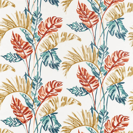 Toshiko Paprika Teal Olive 120791 Fabric by the Metre