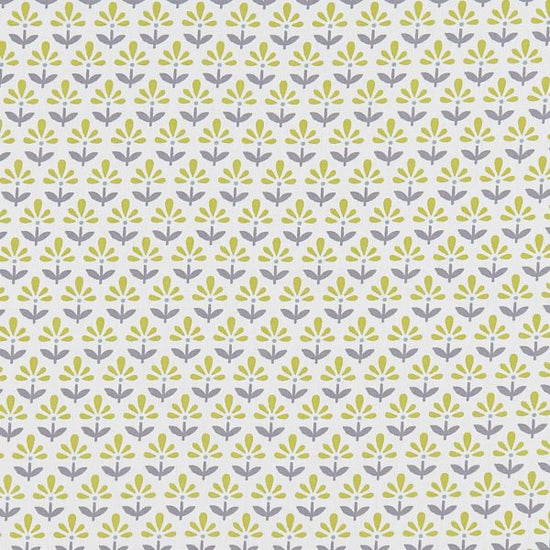 Fleur Chartreuse/charcoal Upholstered Pelmets