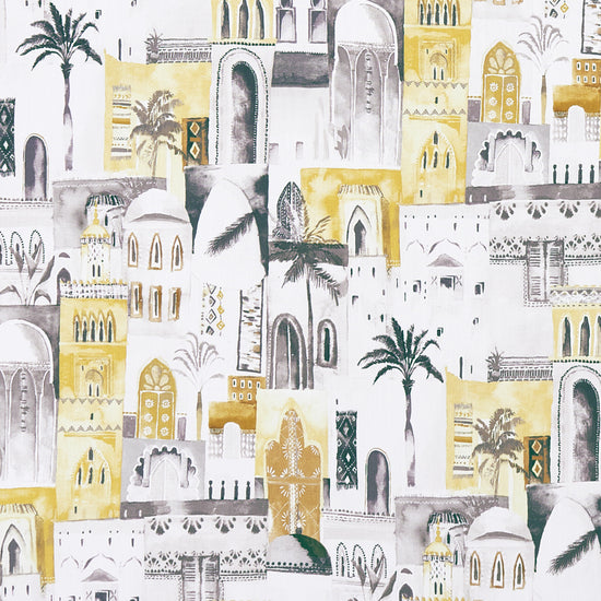 Marrakech Charcoal Ochre Tablecloths