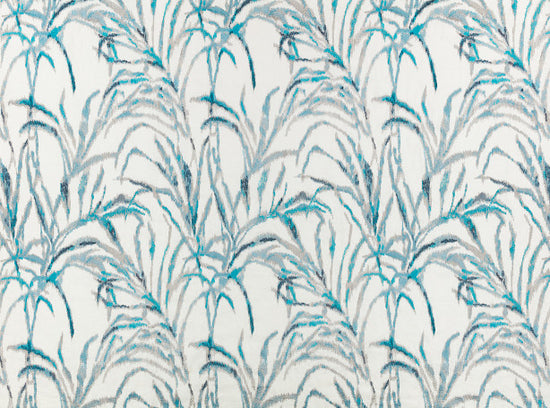 Kekura Embroidered Moroccan Blue 7966-02 Fabric by the Metre