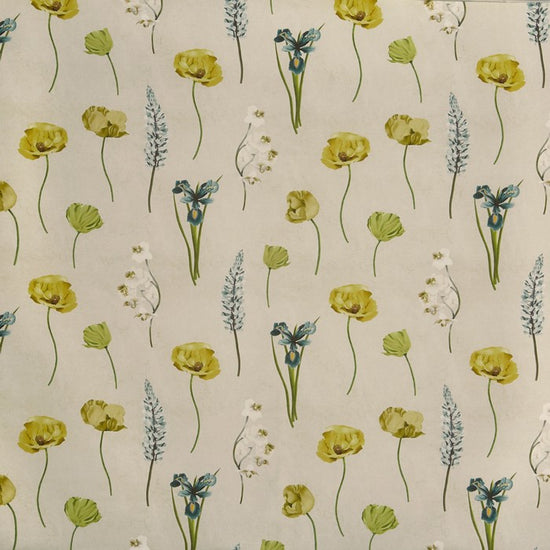 Flower Press Lemon Grass Curtains