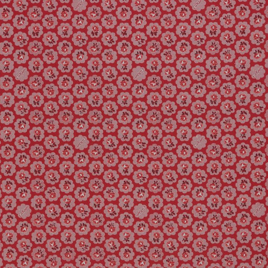 Freston Rose Red Fabric by the Metre