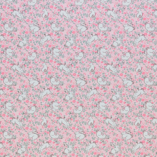 Jumping Bunnies Blush Fabric by the Metre