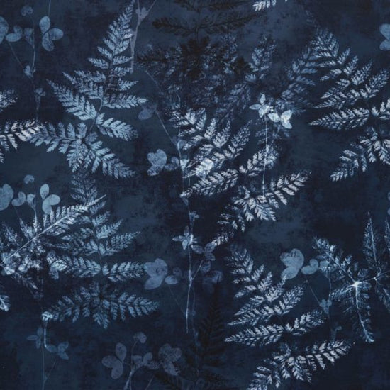 Folium Indigo Fabric by the Metre