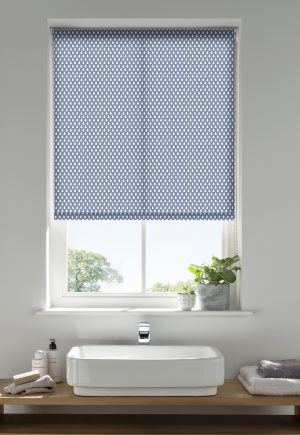 April Showers Blue Roller Blinds