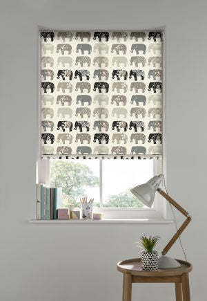 Elephants Natural Roller Blinds